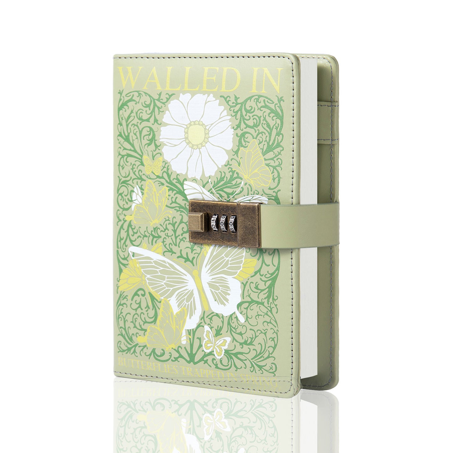 Leather Lock Journal - B6 - Ruled - Butterfly