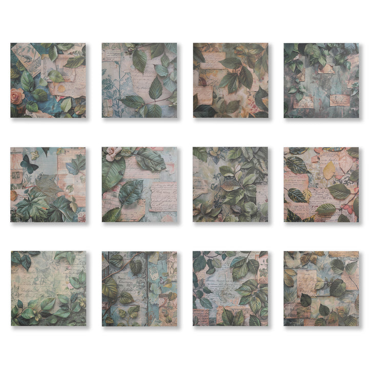 Leaves Scrapbook Paper - 12 Sheets