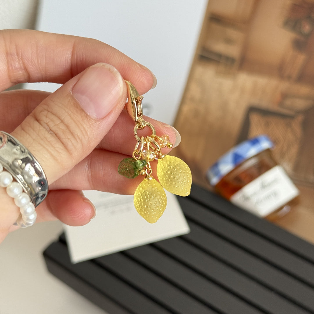 Lemon Lobster Clasp Keychain