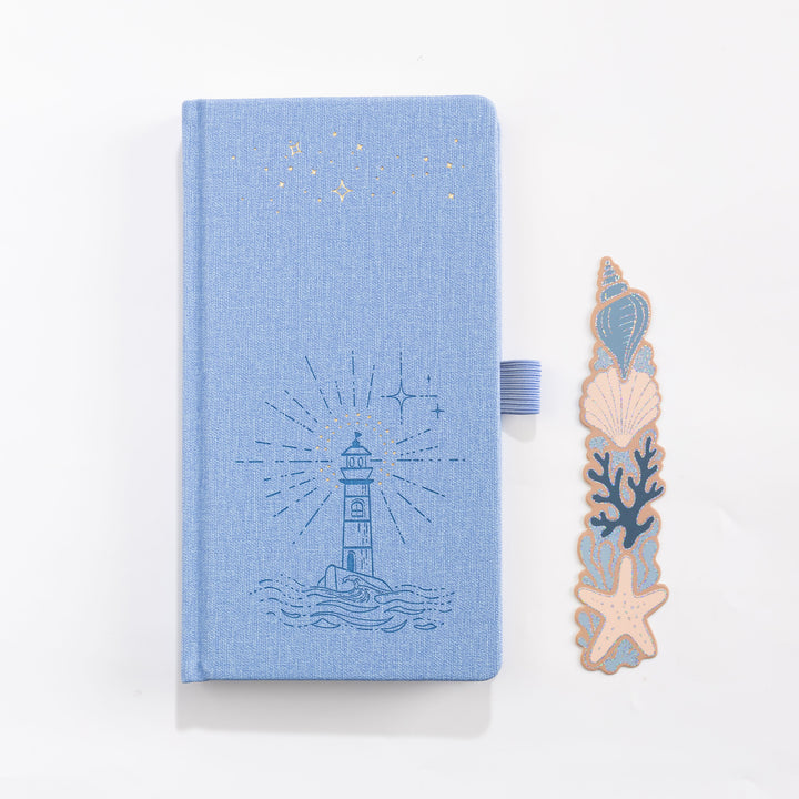 Lighthouse Voyage Notebook - Light Blue