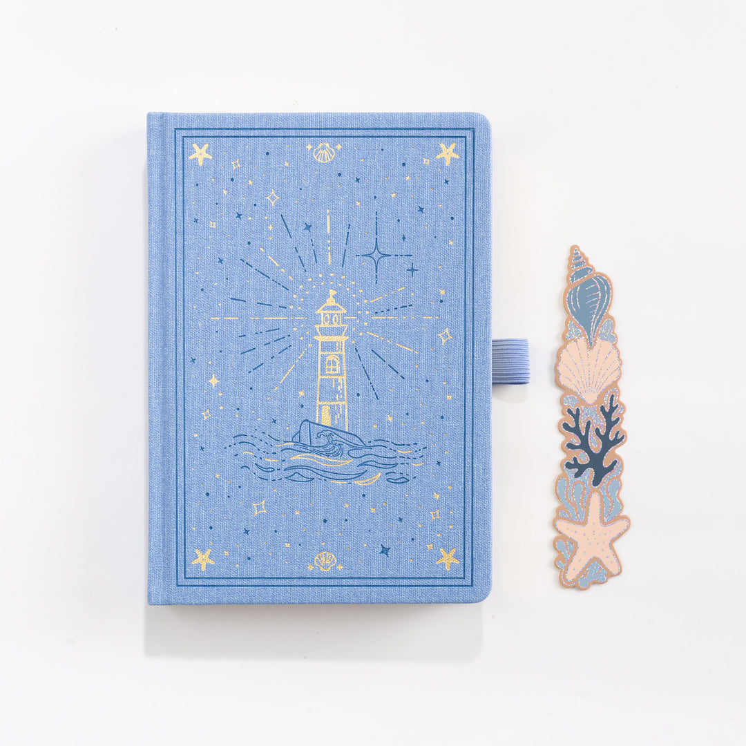 Lighthouse Voyage Notebook - Light Blue