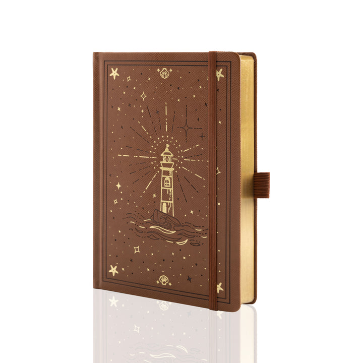 Lighthouse Voyage Notebook - Brown