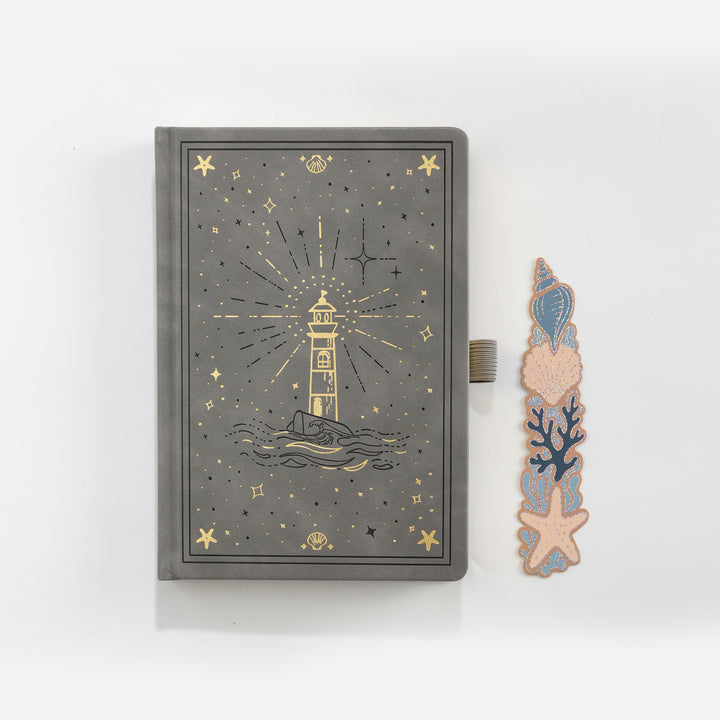 Lighthouse Voyage Notebook - Grey