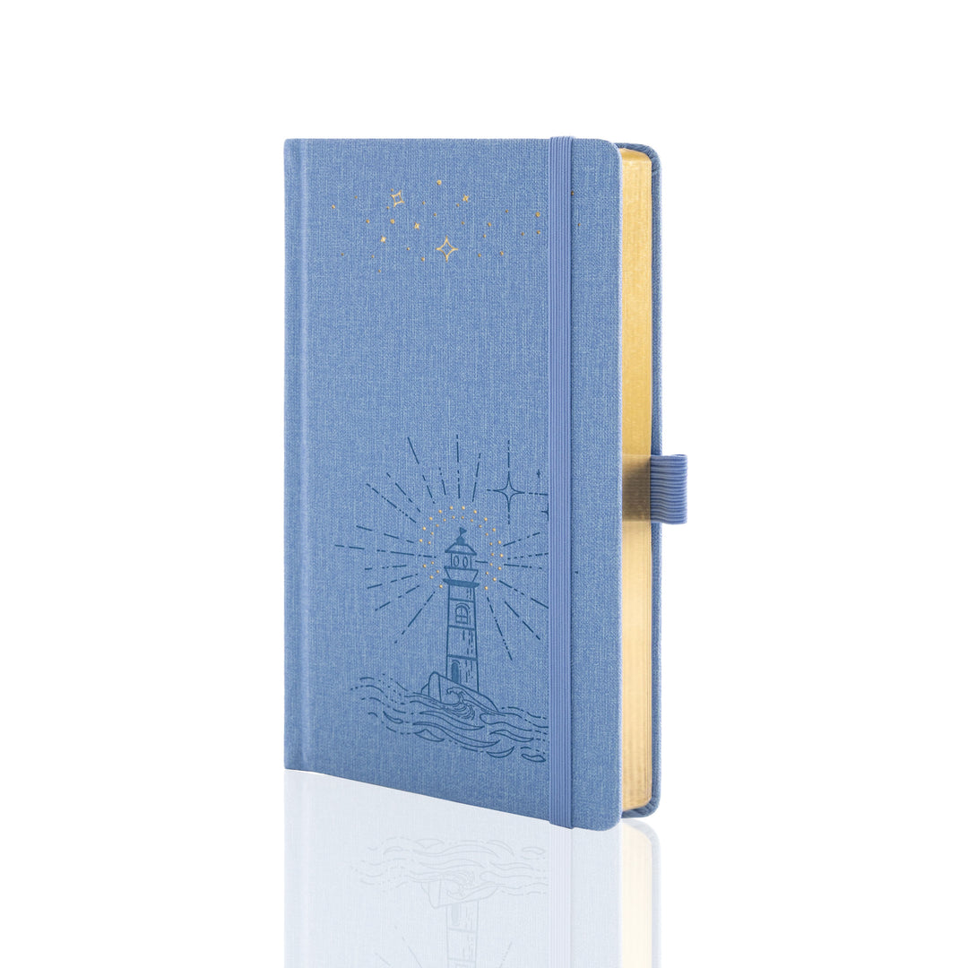 Lighthouse Voyage Notebook - Light Blue