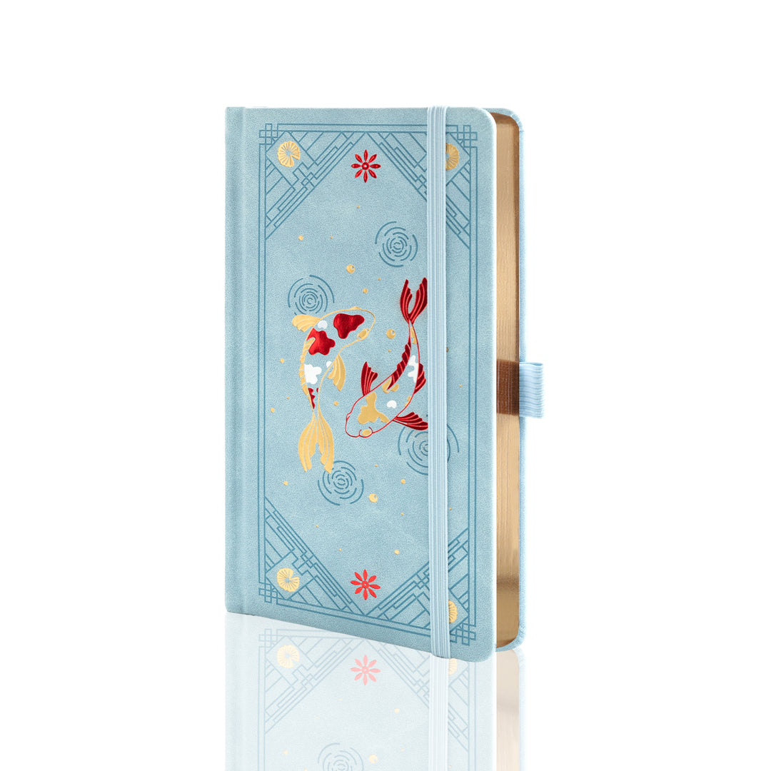 Lotus &amp; Koi Travelers Notebook - Light Blue (Preorder, Ships August 25)