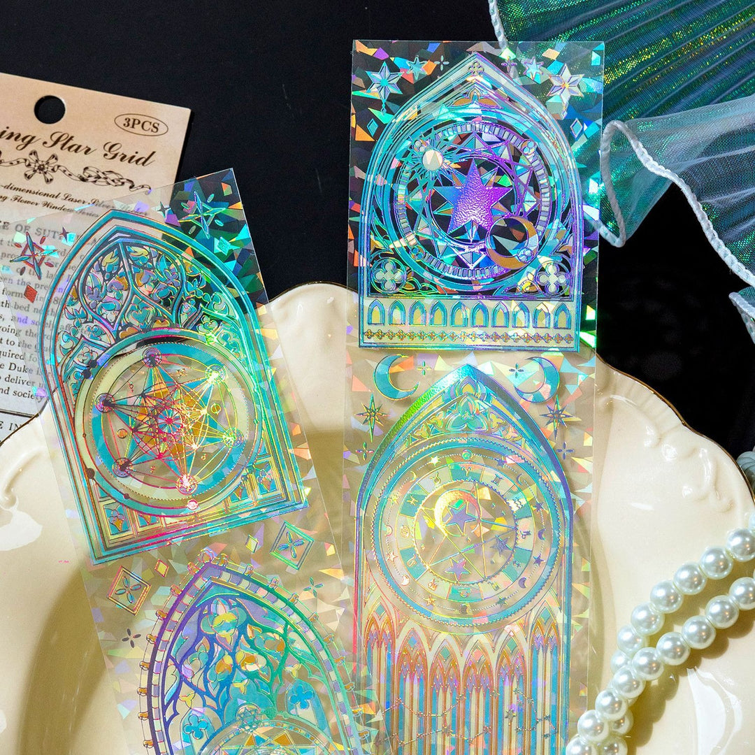Luminous Stained Glass Window Stickers - 12 Sheets