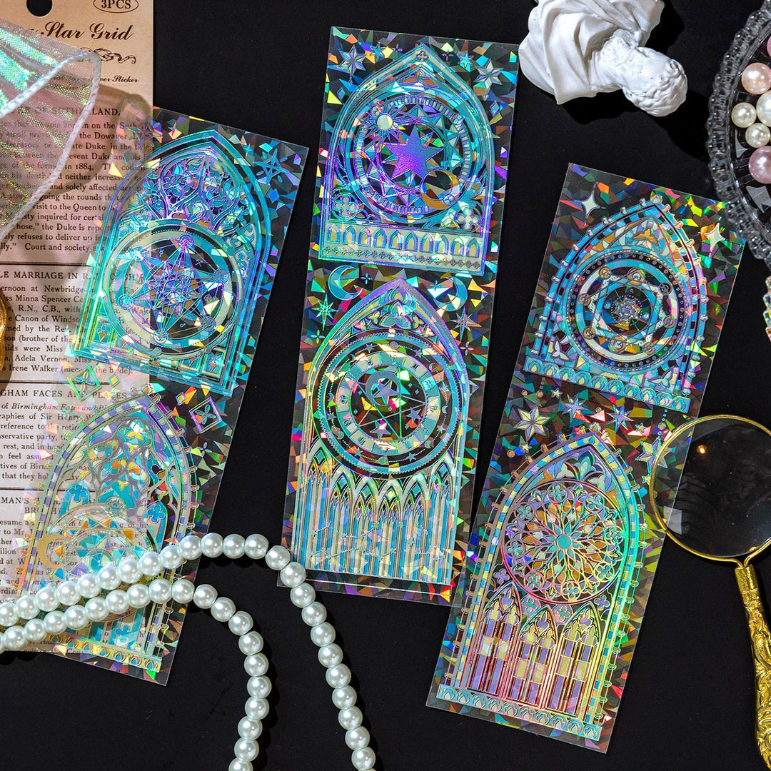 Luminous Stained Glass Window Stickers - 12 Sheets