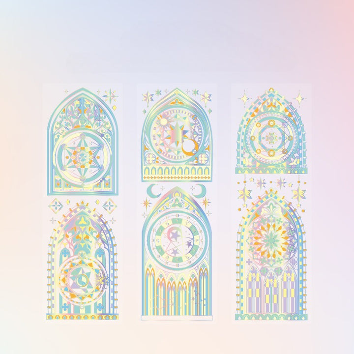 Luminous Stained Glass Window Stickers - 12 Sheets