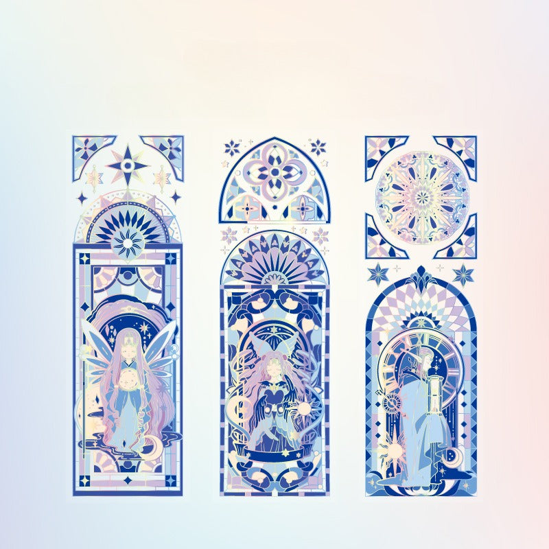 Luminous Stained Glass Window Stickers - 12 Sheets