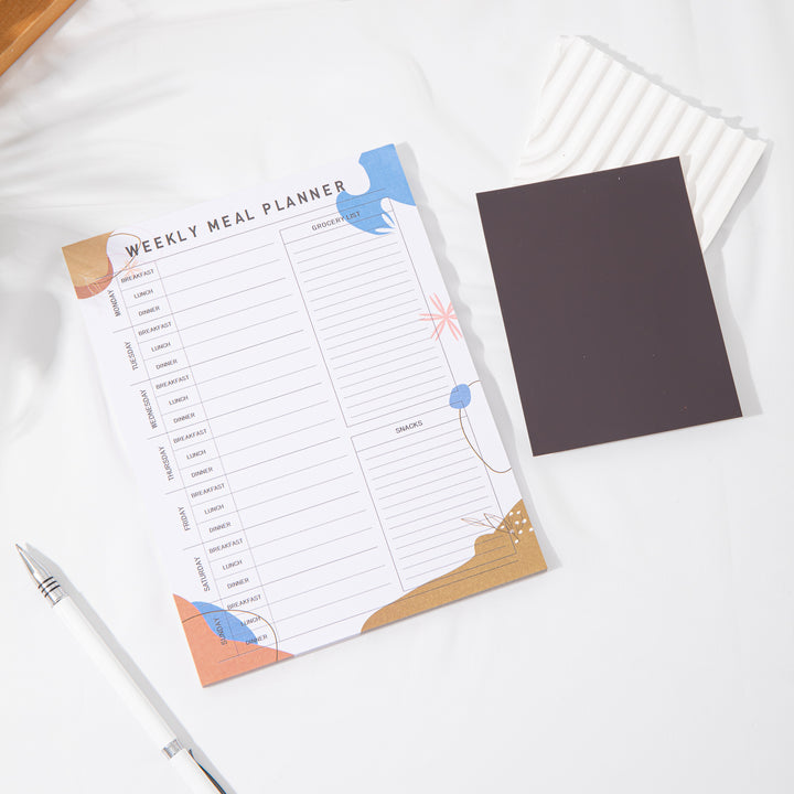 Magnetic Weekly Meal Planner Grocery List Notepad