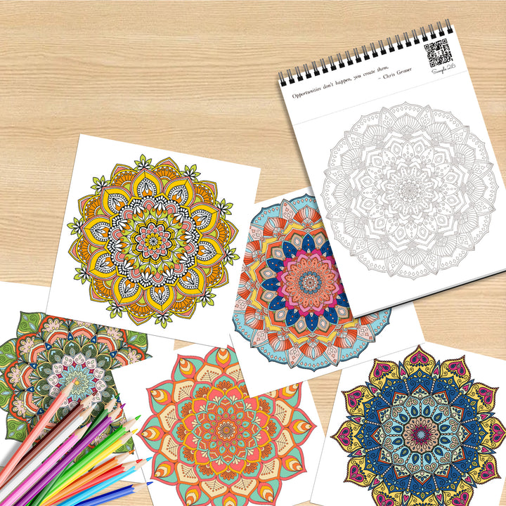Mandalas Stress Relief Coloring Book 60 Sheets
