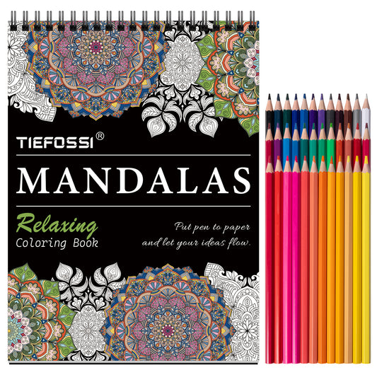 Mandalas Stress Relief Coloring Book 60 Sheets