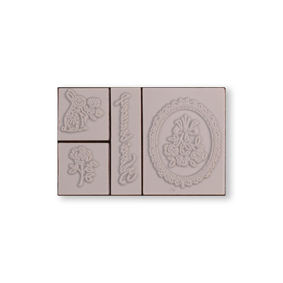Merci Beaucoup Wooden Stamp - Set of 4