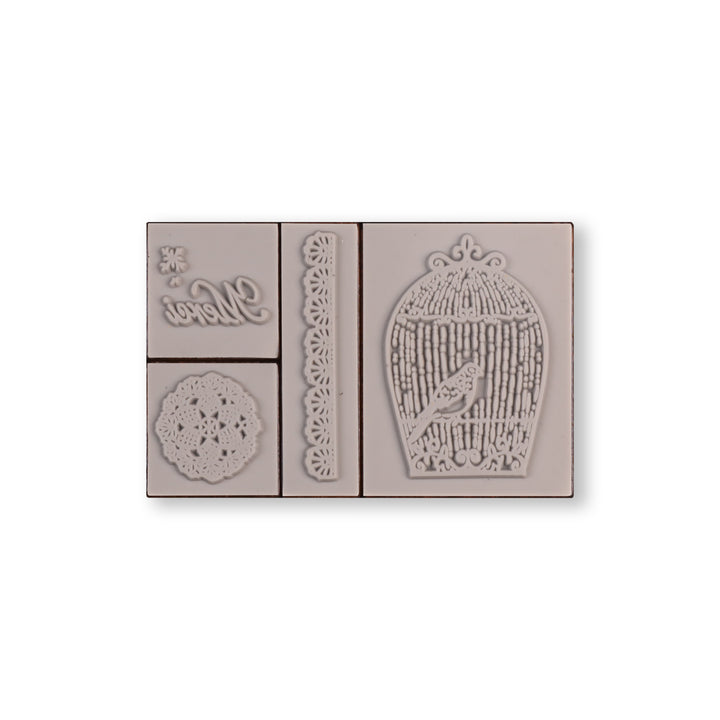 Merci Wooden Stamp - Set of 4