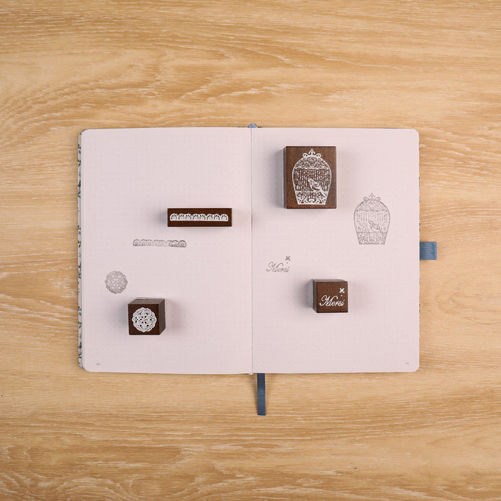 Merci Wooden Stamp - Set of 4