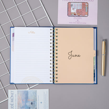 Minimalist Undated Planner - Blue