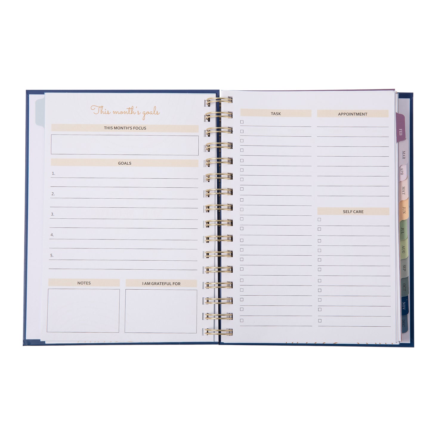 Minimalist Undated Planner - Blue