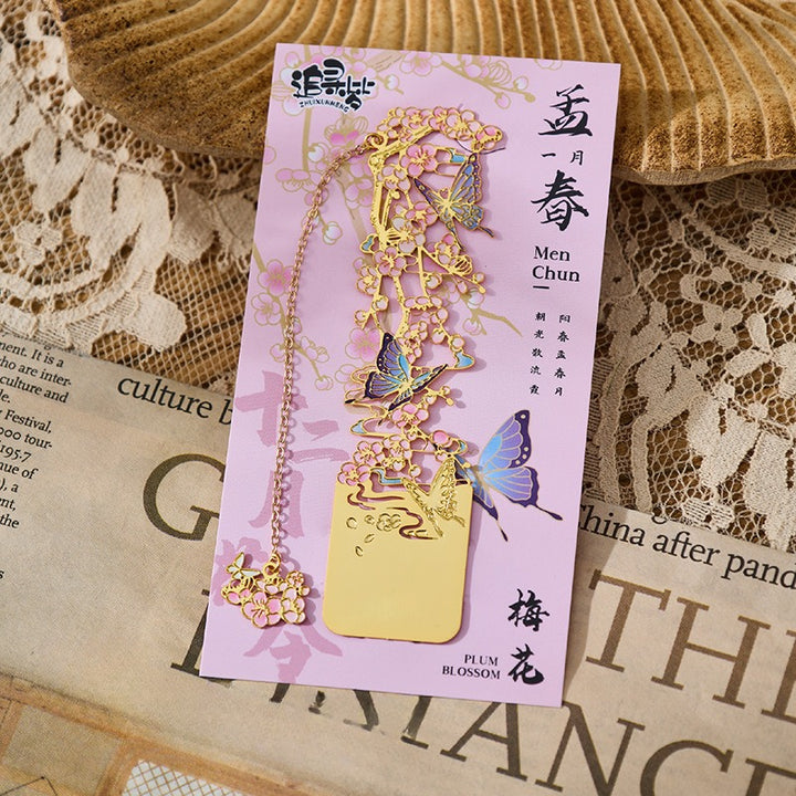 Monthly Flowers Metal Bookmarks