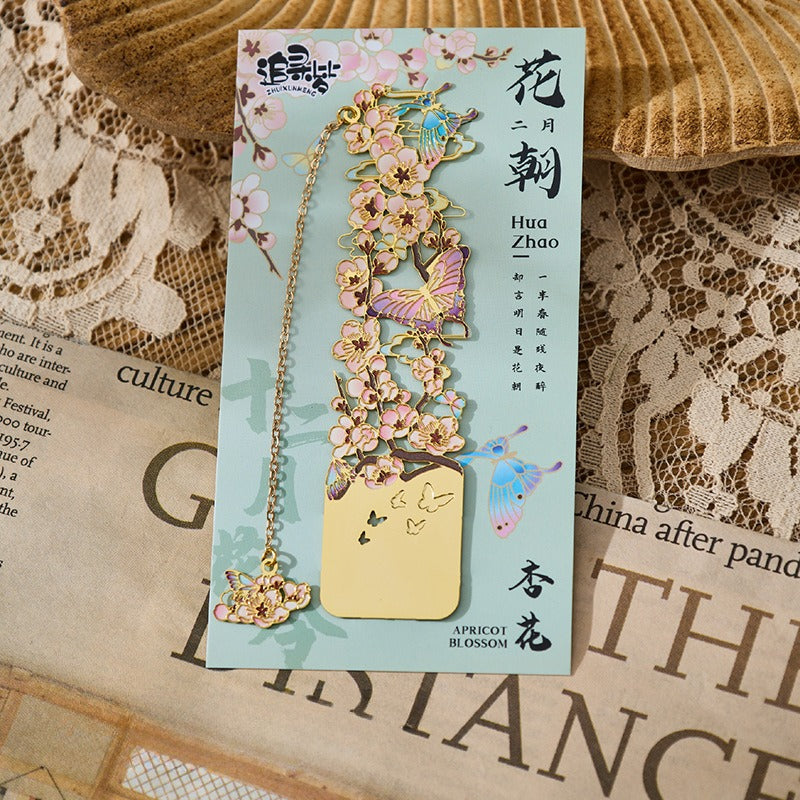Monthly Flowers Metal Bookmarks