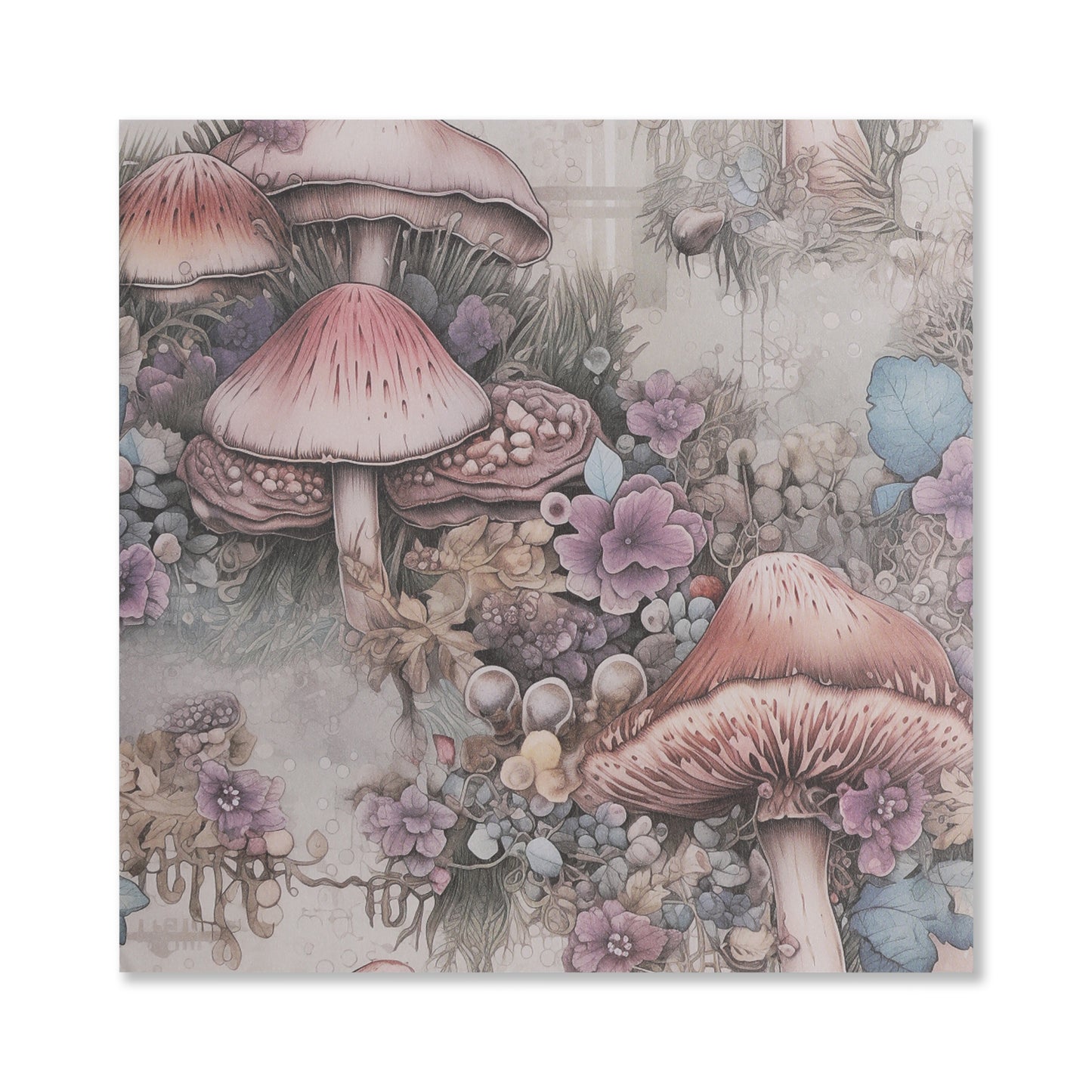 Mushroom Fairy Scrapbook Paper - 12 Sheets