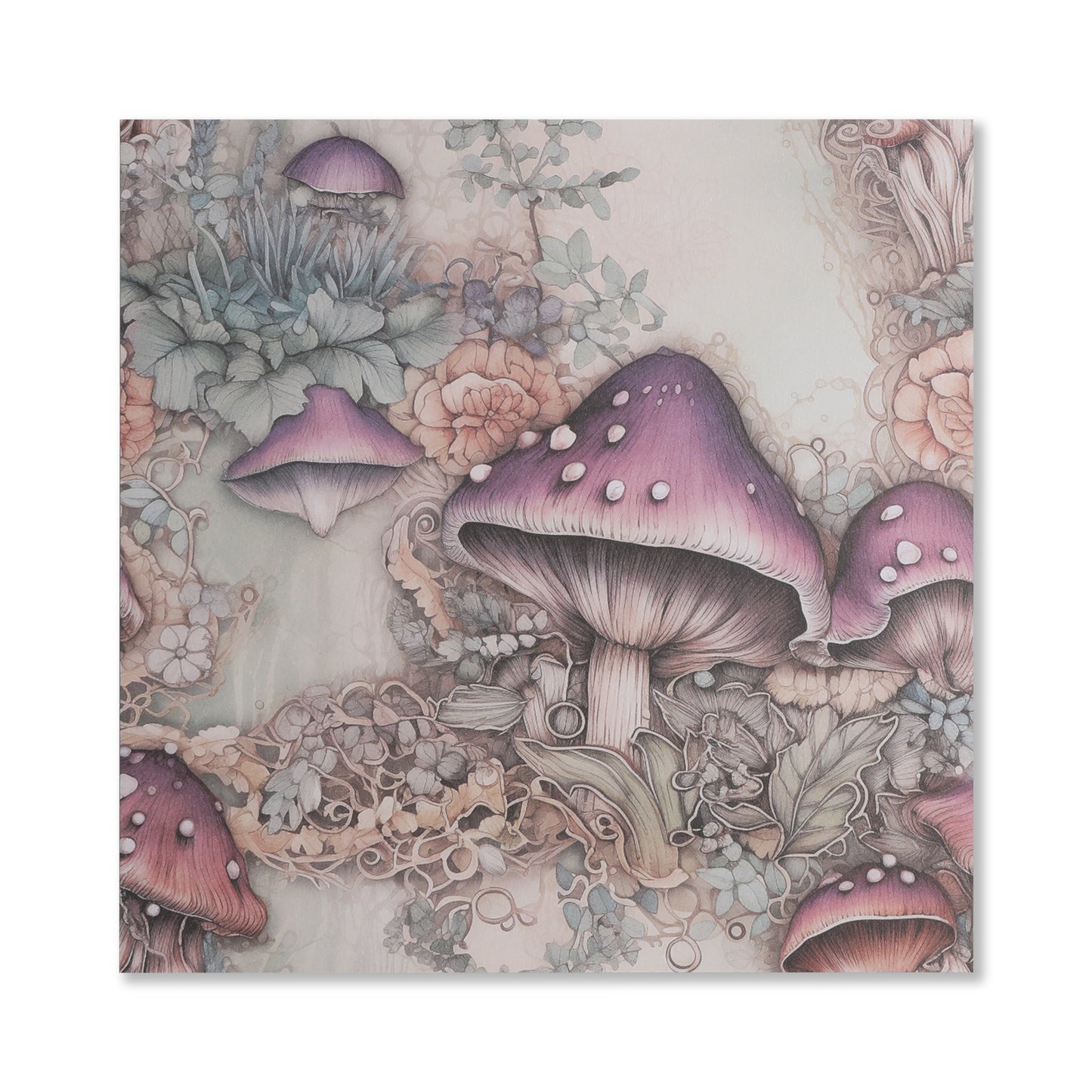 Mushroom Fairy Scrapbook Paper - 12 Sheets