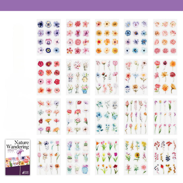 Nature Wandering Sticker Book - 80 Sheets