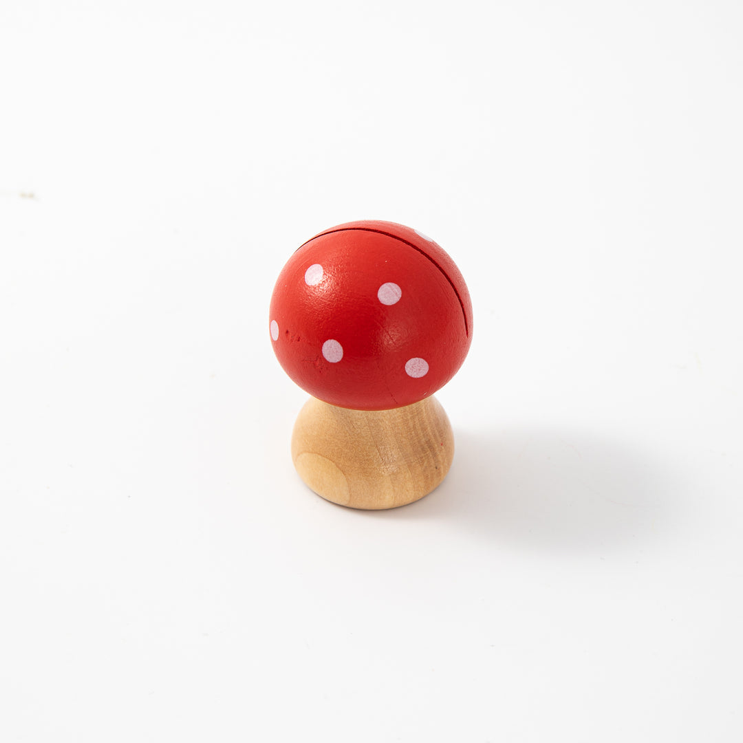 Wooden Card Note Holder - Red Mushroom