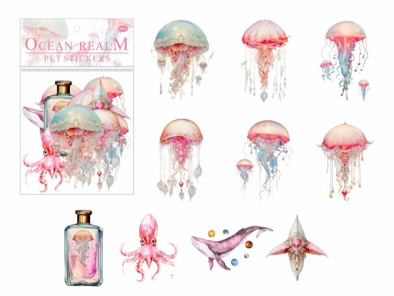 Ocean Realm Stickers - 120 Pcs
