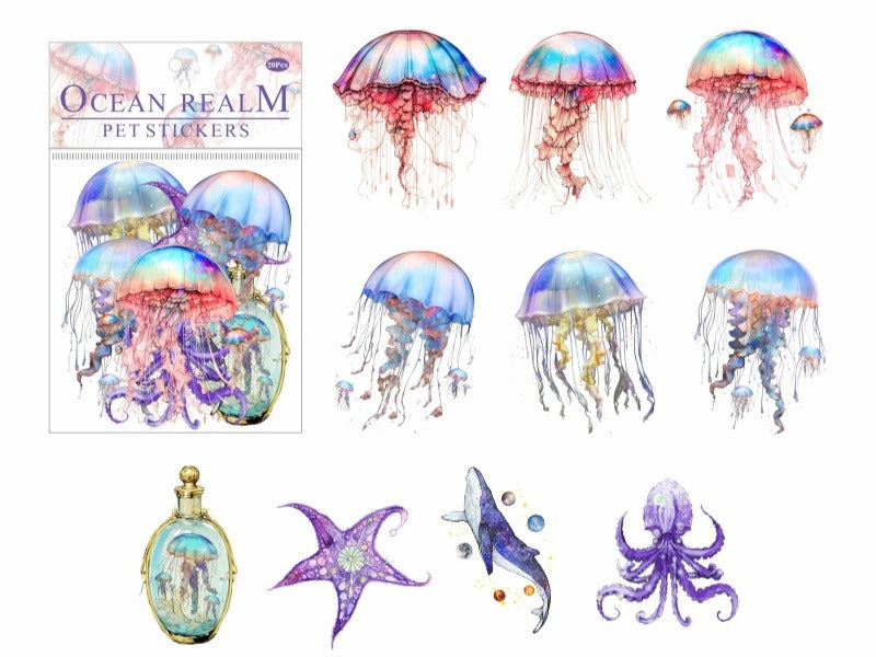 Ocean Realm Stickers - 120 Pcs