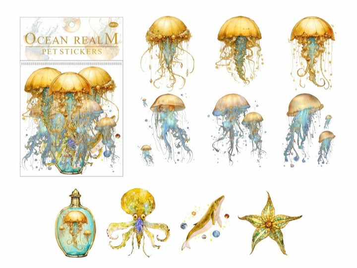 Ocean Realm Stickers - 120 Pcs