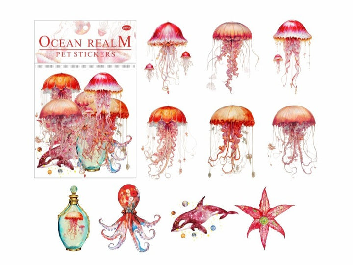 Ocean Realm Stickers - 120 Pcs