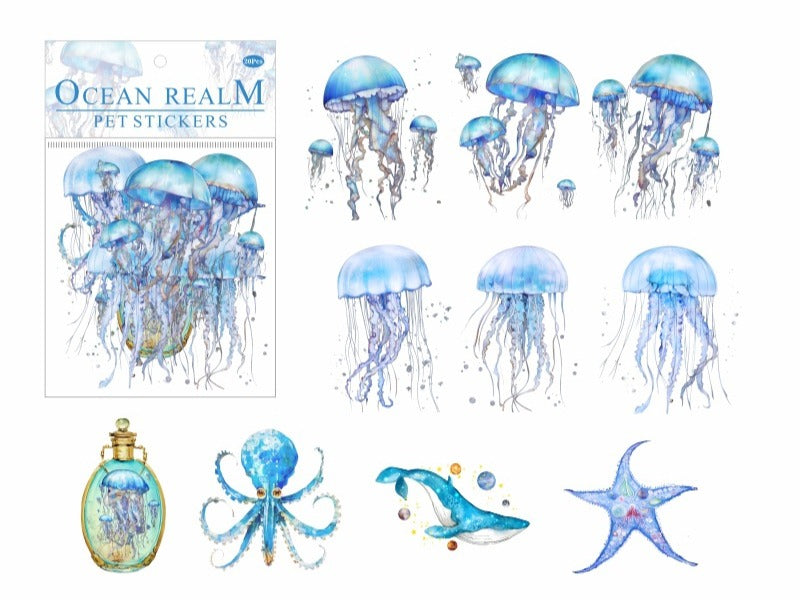 Ocean Realm Stickers - 120 Pcs