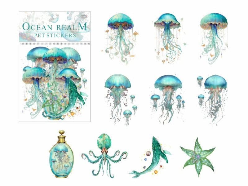 Ocean Realm Stickers - 120 Pcs