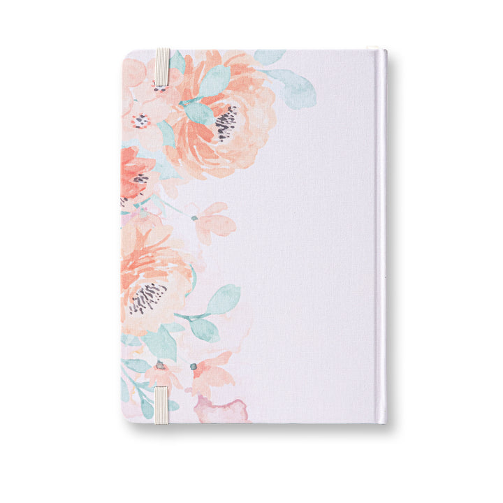 Orange Floral Dot Grid Notebook - A5