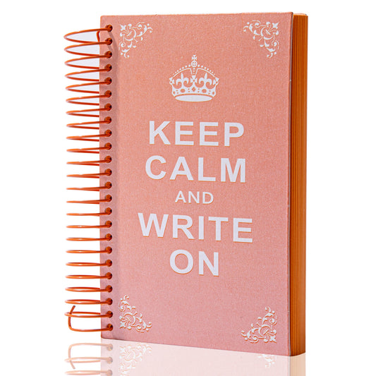 Pearly-Lustre Candy Color Spiral Notebook - Orange