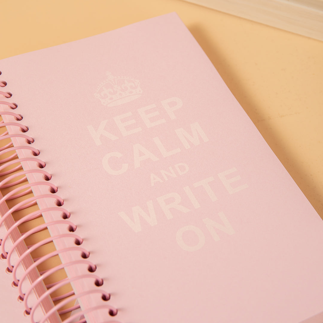 Pearly-Lustre Candy Color Spiral Notebook - Pink