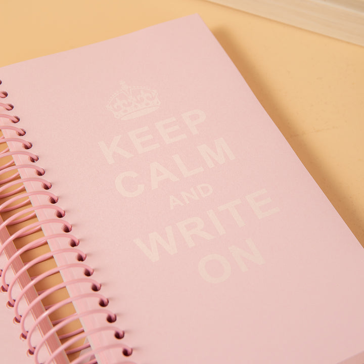 Pearly-Lustre Candy Color Spiral Notebook - Pink