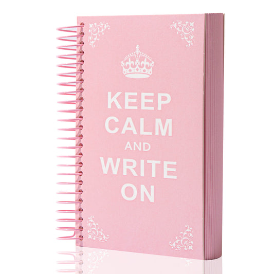 Pearly-Lustre Candy Color Spiral Notebook - Pink