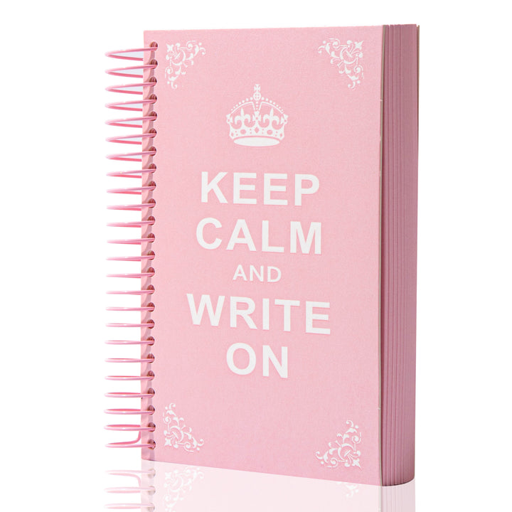 Pearly-Lustre Candy Color Spiral Notebook - Pink