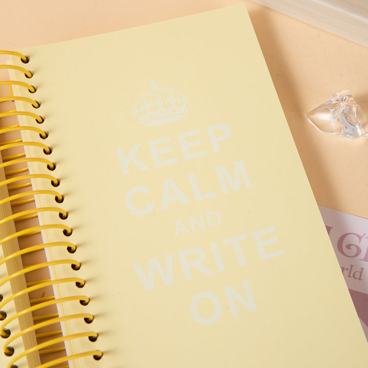 Pearly-Lustre Candy Color Spiral Notebook - Yellow