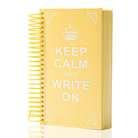 Pearly-Lustre Candy Color Spiral Notebook - Yellow