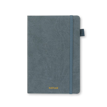 Personalized Vegan Leather Hardcover Notebook - A5 - Lined