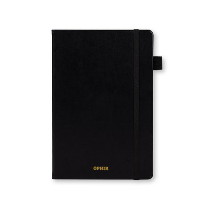 Personalized Vegan Leather Hardcover Notebook - A5 - Lined