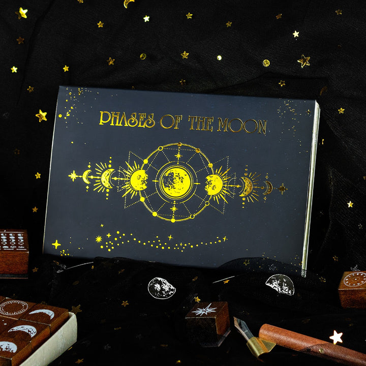 Phases Of The Moon Wooden Stamp - Set of 30