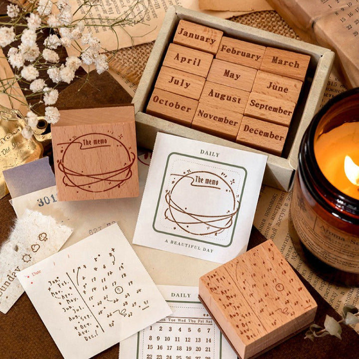 Planetary Record Wooden Stamp