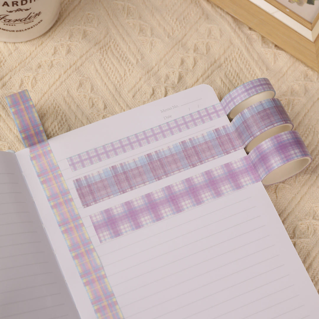 Provence Plaid Washi & PET Tape - Set of 8