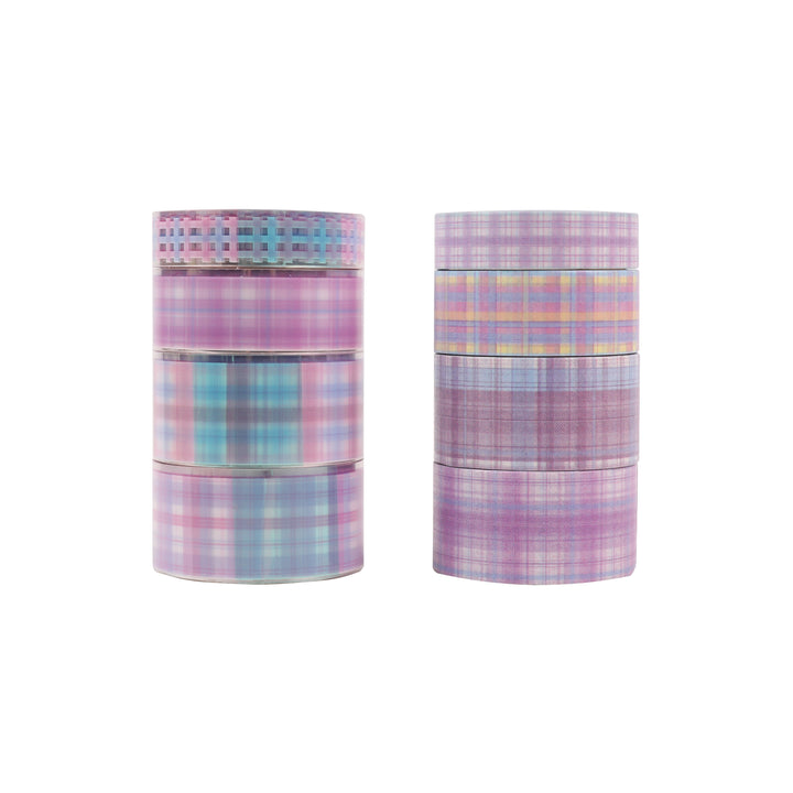 Provence Plaid Washi & PET Tape - Set of 8