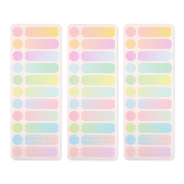 Rainbow Minimalist Washi Stickers -Set of 3