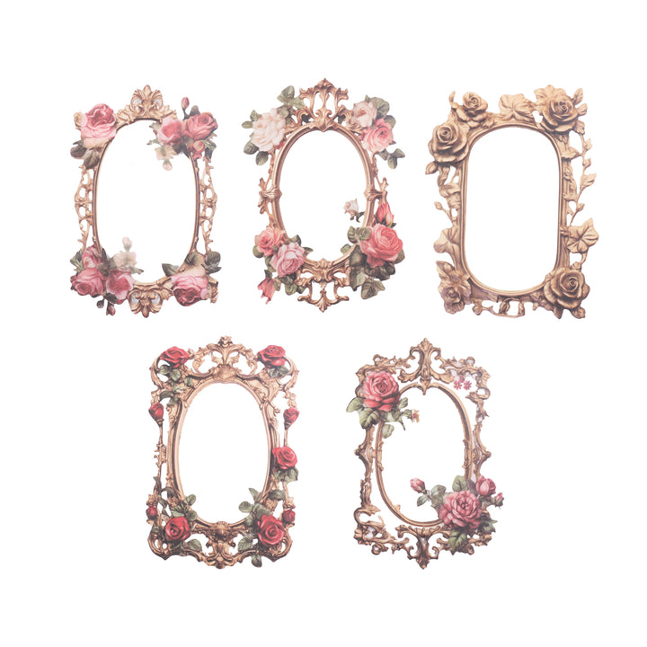 Retro Flower Mirror Scrapbook Paper - 10 Sheets