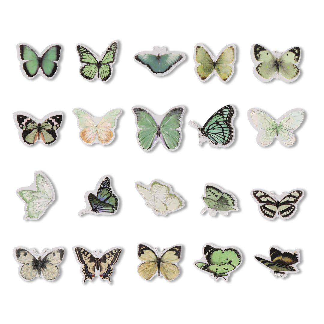 Romantic Butterfly Stickers - Forest Language - 40 Pcs